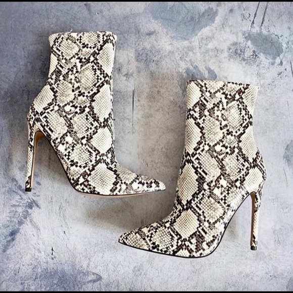 steve madden cafe bootie snakeskin